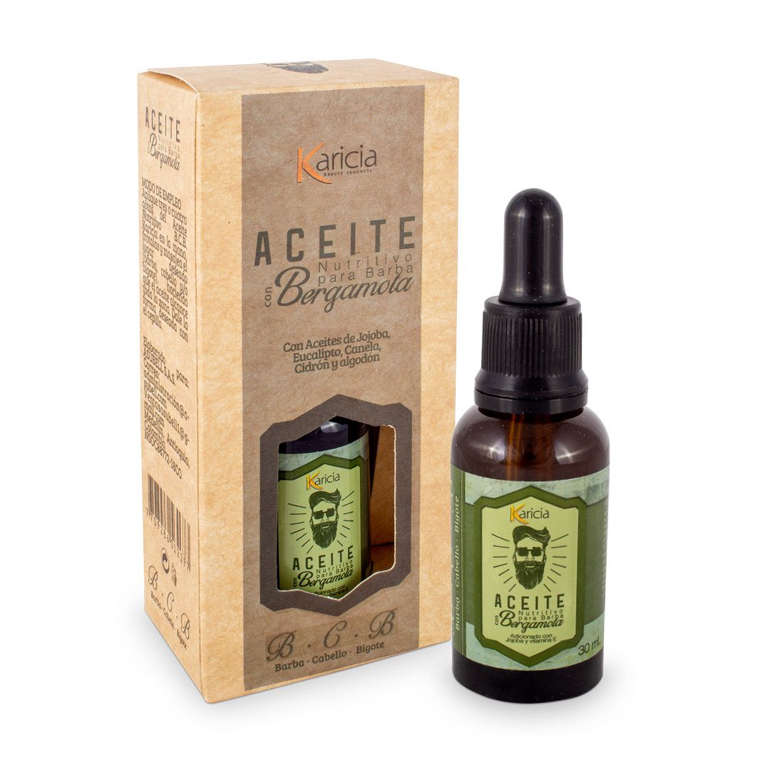 Aceite para barba Aceite para barba de bergamota marca karicia
