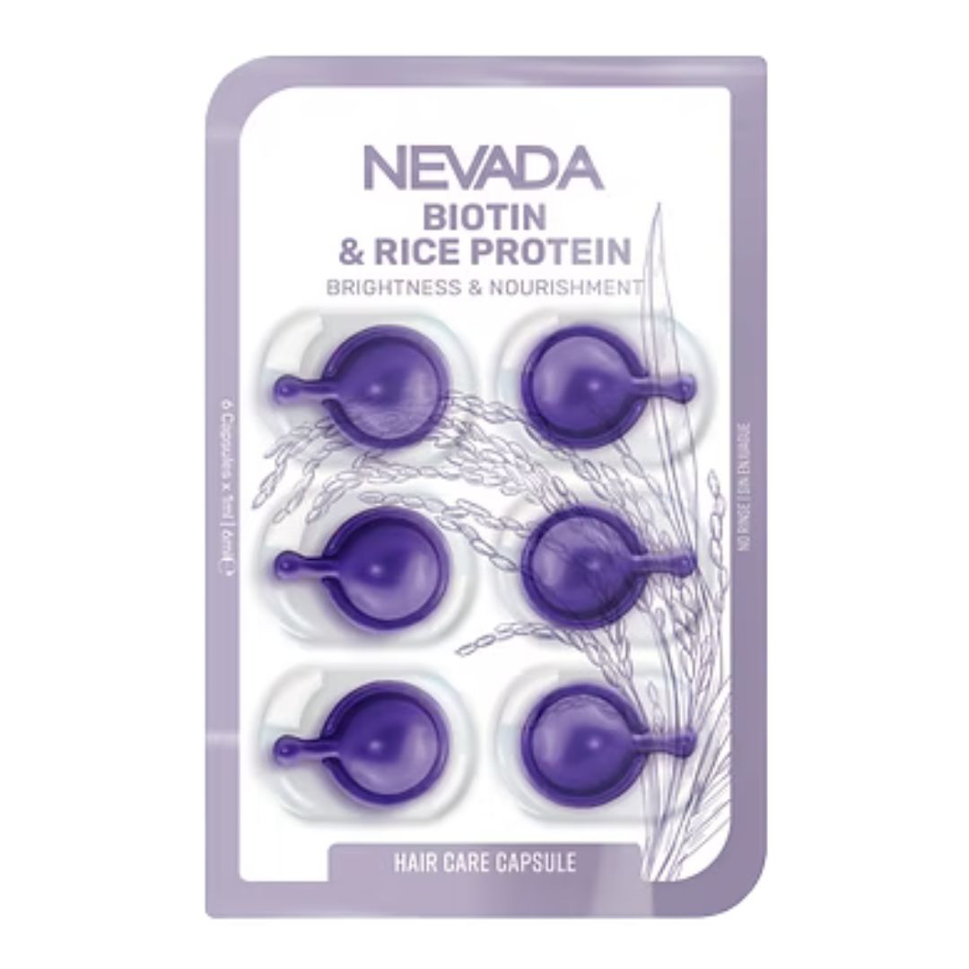 Cápsulas Capilares Biotina y Proteína de Arroz x 6 Nevada Cápsulas Capilares Biotina y Proteína de Arroz x 6 Nevada