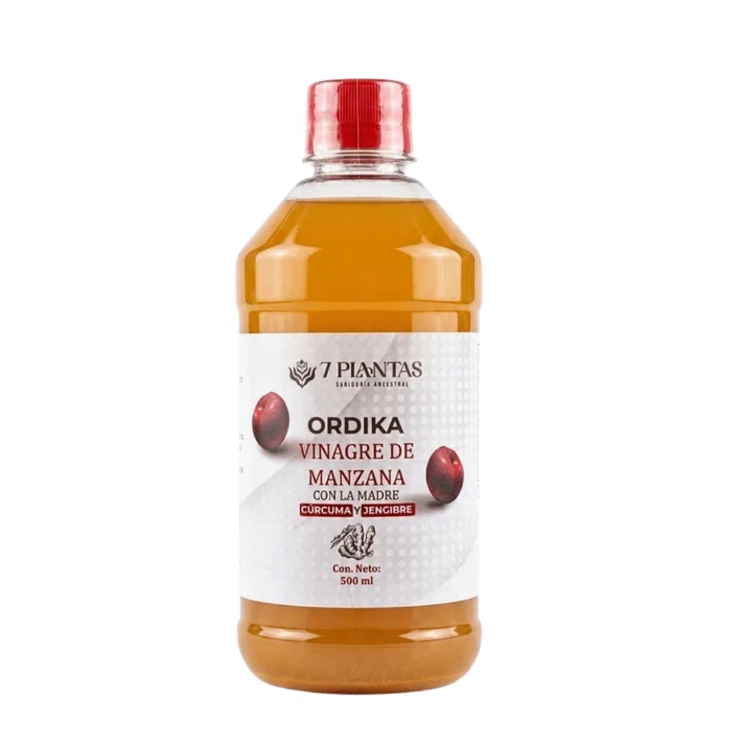 Vinagre de Manzana con Cúrcuma y Jengibre X 500 ml 7 Plantas Vinagre de Manzana con Cúrcuma y Jengibre X 500 ml 7 Plantas